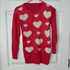 Red Heart Pattern Sweater